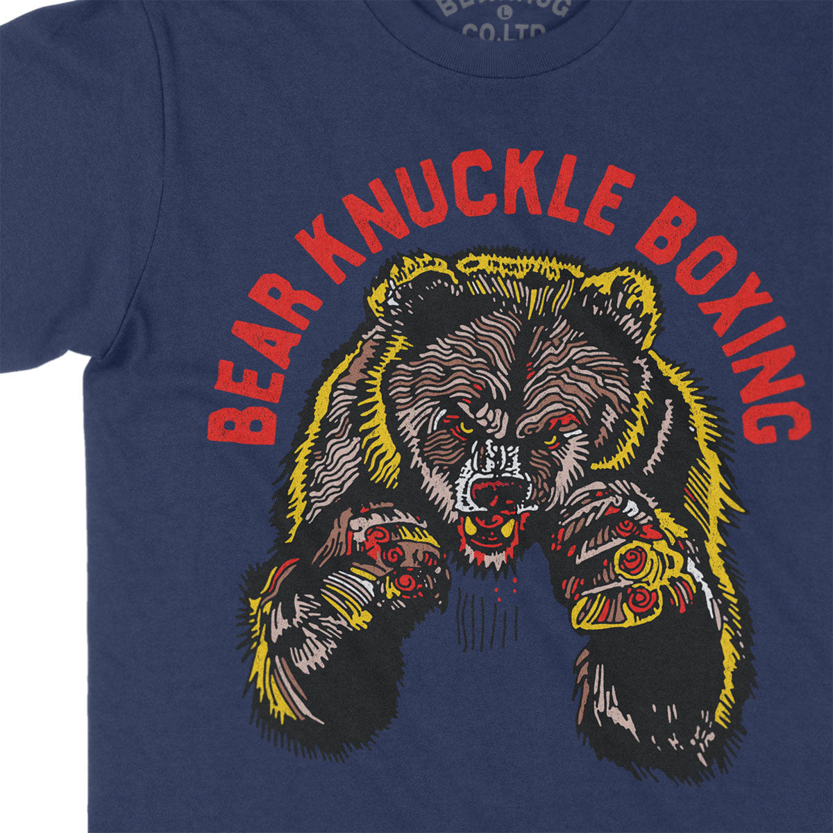 Bear Knuckle Boxing - White or Navy T-Shirt