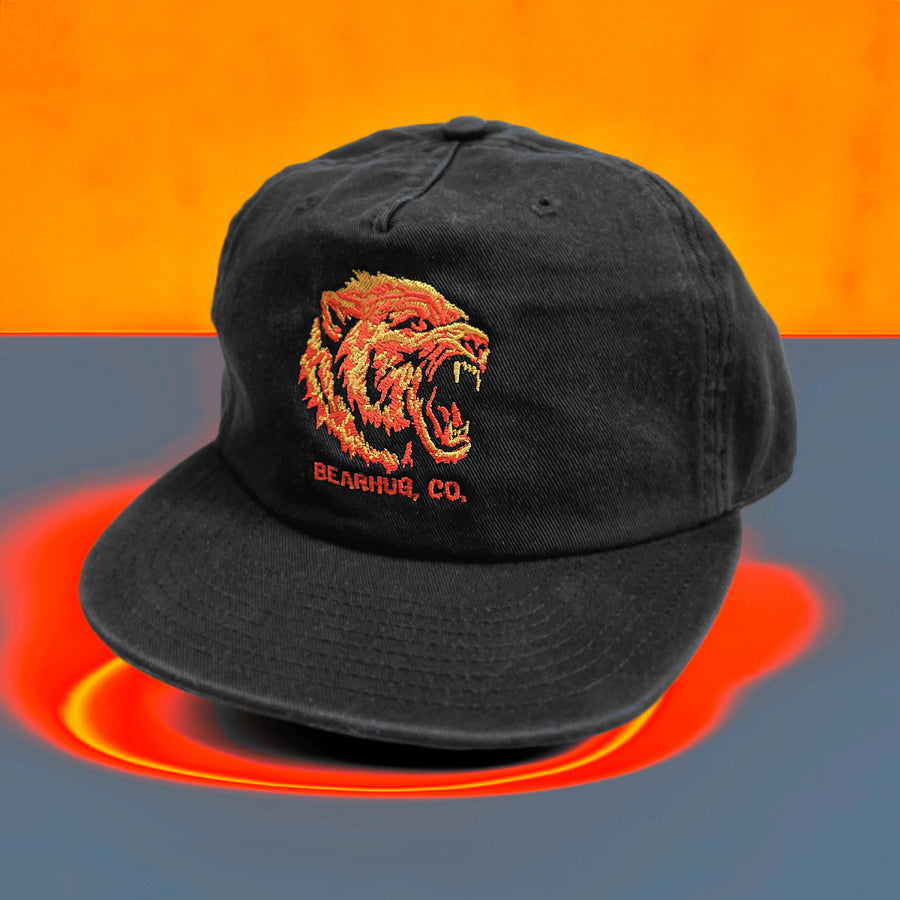 Fire Bear Cap - Vintage Black