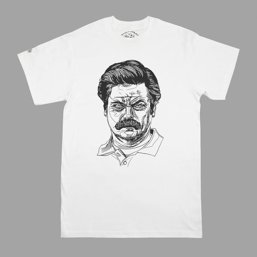 Ron Swanson - Parks and Recreation - White T-Shirt