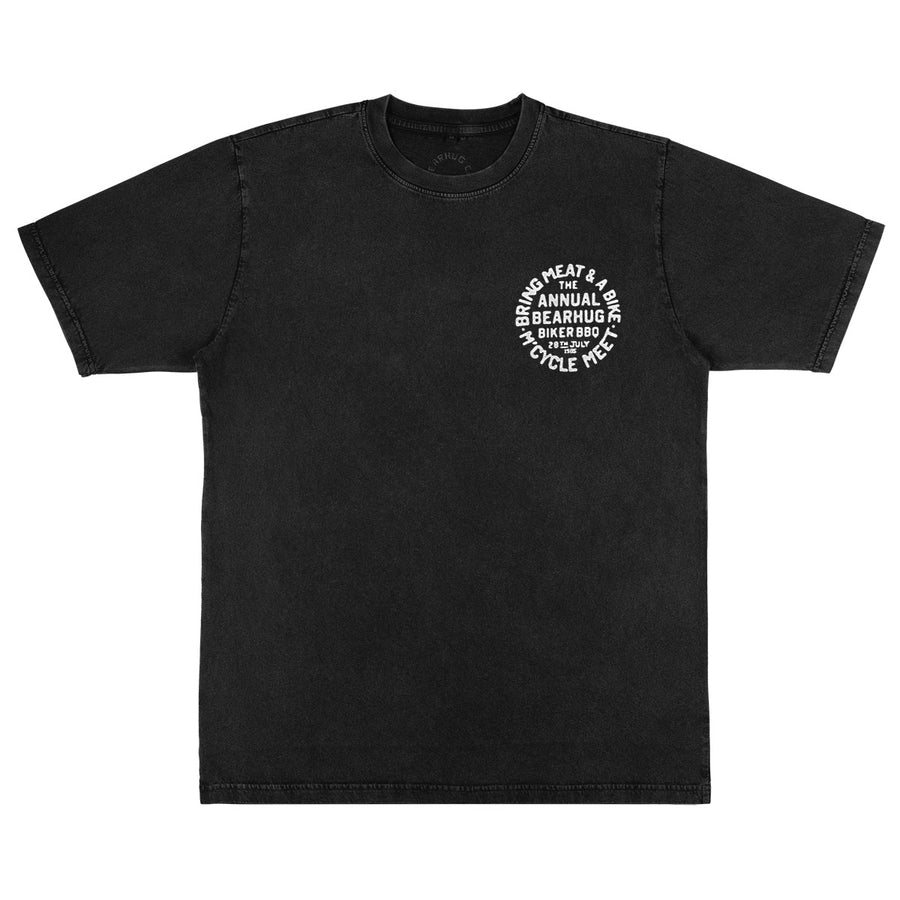 Skelebiker - Oversized Vintage Wash Charcoal T-Shirt