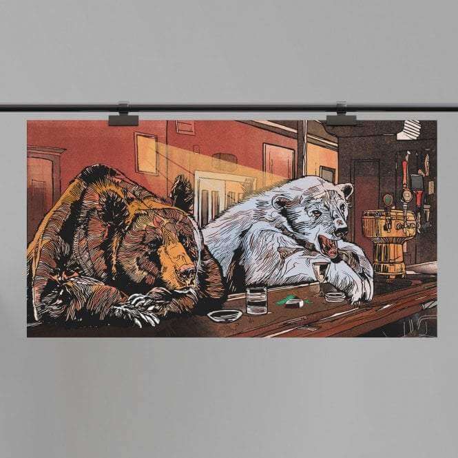 Bear Bar Print - by Luke Dixon - Print - Artwork - Luke Dixon - The Bearhug (Company) Ltd -