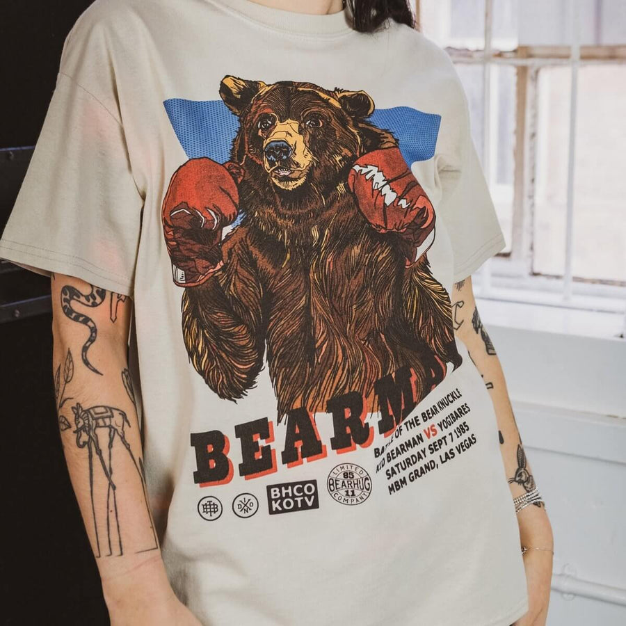 Boxing Bearman - T-Shirt - T-Shirt - Graphics - DTG - © THE BEARHUG (CO.) LTD - The Bearhug (Company) Ltd -