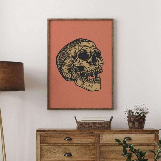 New Skull Print - by Luke Dixon - Print - Artwork - Luke Dixon - The Bearhug (Company) Ltd -