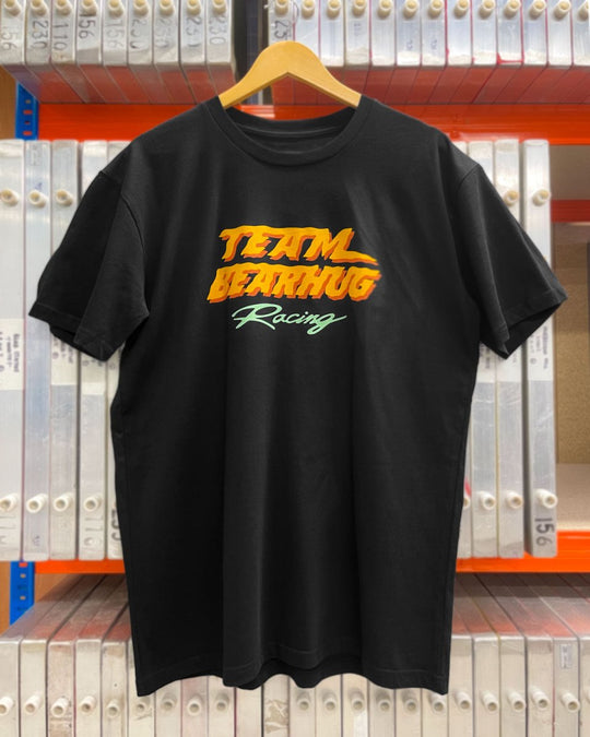 Racing Logo Black T-Shirt - NEW COLLECTION - Apparel & Accessories - The Bearhug Co. Ltd © - The Bearhug (Company) Ltd - Racing Logo Black T-Shirt - NEW COLLECTION
