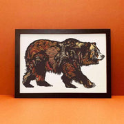 Walking Bear Print - by Luke Dixon - Print - Artwork - LUKE DIXON - The Bearhug (Company) Ltd -