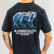 Walking Pals: Heavy Vintage Wash T-Shirt - Charcoal - Apparel & Accessories - The Bearhug Co. Ltd © - The Bearhug (Company) Ltd - Walking Pals: Heavy Vintage Wash T-Shirt - Charcoal