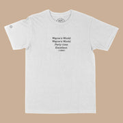 Wayne's World: Excellent - White T-Shirt - Apparel & Accessories - The Bearhug Co. Ltd © - The Bearhug (Company) Ltd - Wayne's World: Excellent - White T-Shirt