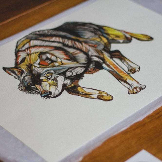 Wolfwalk Print - by Luke Dixon - Print - Artwork - Luke Dixon - The Bearhug (Company) Ltd -