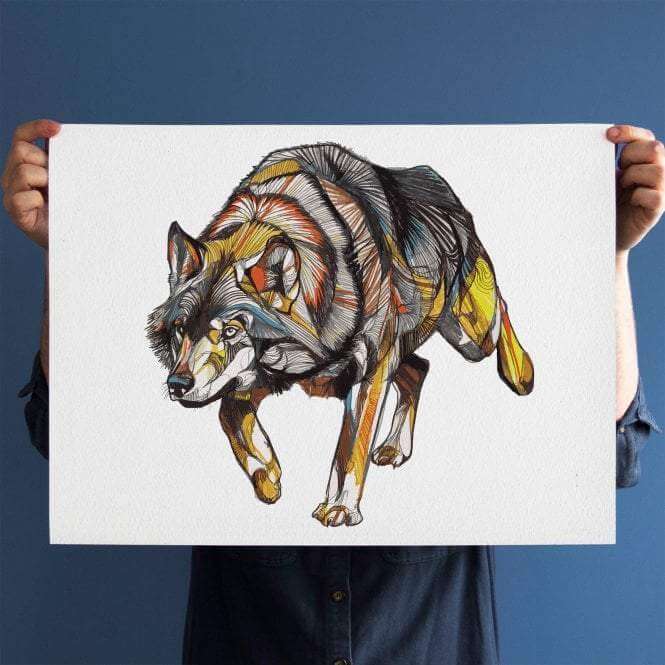 Wolfwalk Print - by Luke Dixon - Print - Artwork - Luke Dixon - The Bearhug (Company) Ltd -